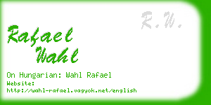 rafael wahl business card